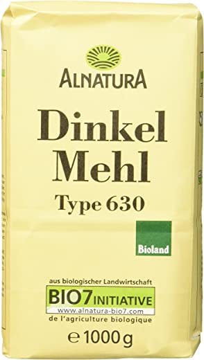 Alnatura Bio Dinkelmehl, Type 630, 6Er Pack (6 X 1 Kg)