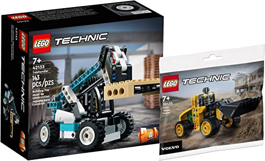 Lego Technic Set: 2-In-1 Teleskoplader 42133 + Polybag Volvo Radlader 30433, Für Kinder Ab 7 Jahren