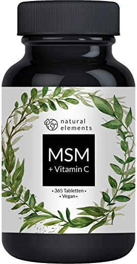Msm 2000Mg + Natürliches Vitamin C - 365 Tabletten Statt Kapseln - Methylsulfonylmethan, Laborgeprüft, Hochdosiert, Vegan