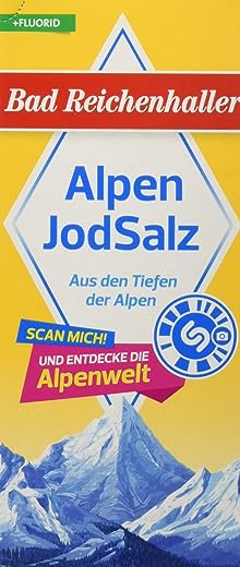 Bad Reichenhaller Jodsalz Mit Fluor, 12Er Pack (12 X 500 G Packung)