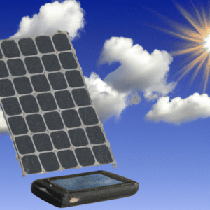 Futuristisches Solarpanel Mit Mobilem Speicher