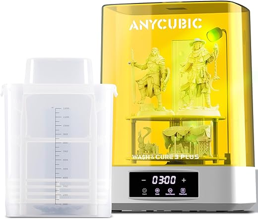 Anycubic Wash And Cure 3 Plus Für Lcd/Sla/Dlp Resin 3D Drucker, Dual-Layer-Design Und Ipa-Einsparung, 228X128X260 Mm, Für Photon M5/M5S/X2/X 6Ks/Halot-Mage/Mars 4/Saturn Series